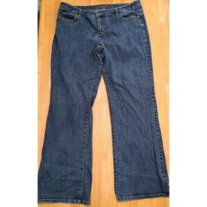 Michael Kors Jeans Women Size 16 Blue Bootcut Pocket Flaps Rivets